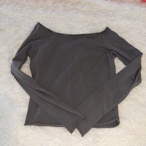 Brandy Melville Charcoal Long Sleeve Top